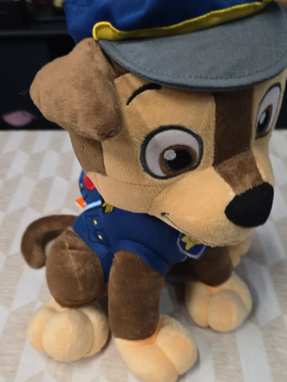 Nickelodeon Brown Plush Pup with Blue Outfit and Pink Paw Pads